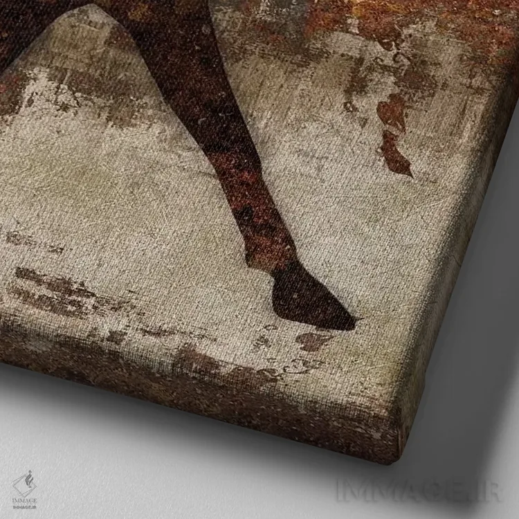 تابلو دکوراتیو آزاد دویدن I اثر کنراد ناتسن - نمای نزدیک بافت بوم