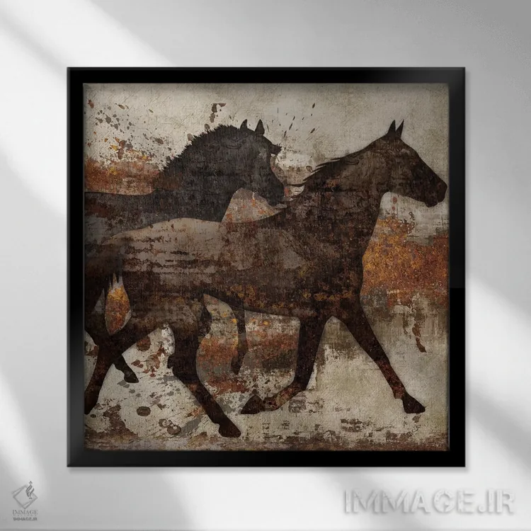 تابلو دکوراتیو آزاد دویدن I اثر کنراد ناتسن - نمای قابدار مشکی