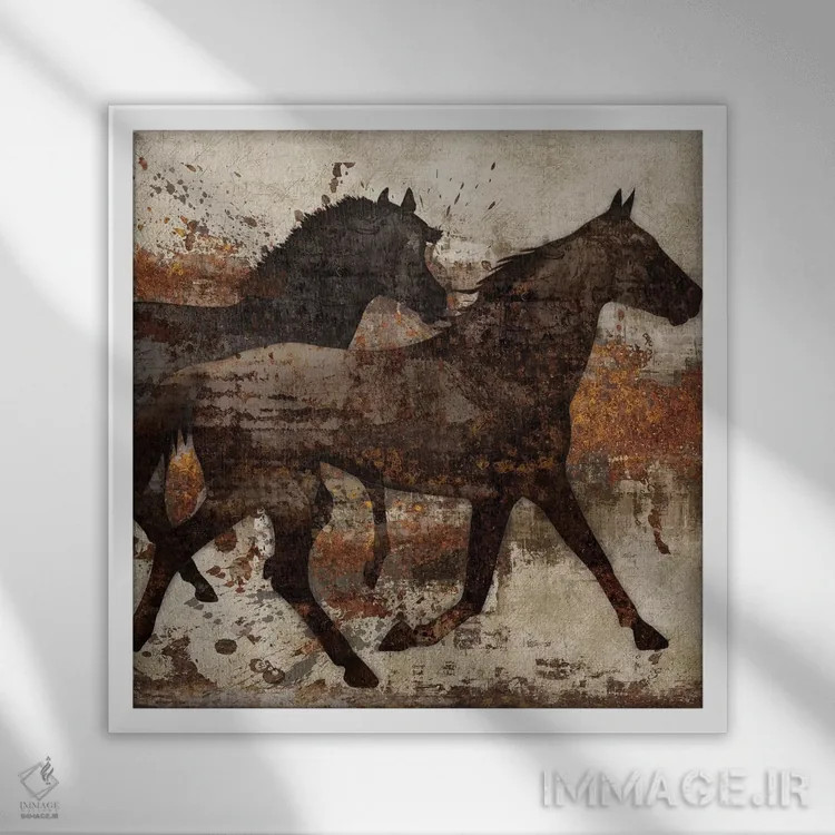 تابلو دکوراتیو آزاد دویدن I اثر کنراد ناتسن - نمای قابدار سفید