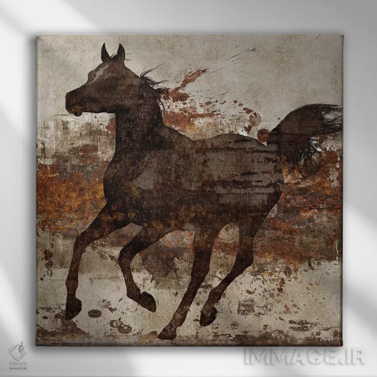 تابلو دکوراتیو آزاد دویدن II اثر کنراد ناتسن - نمای روبهرو روی دیوار