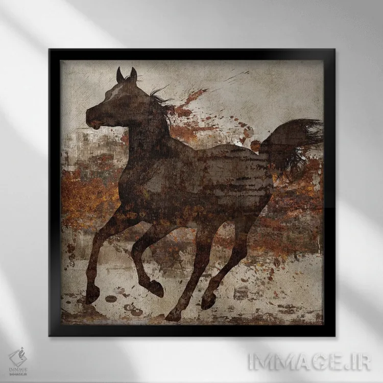 تابلو دکوراتیو آزاد دویدن II اثر کنراد ناتسن - نمای قابدار مشکی