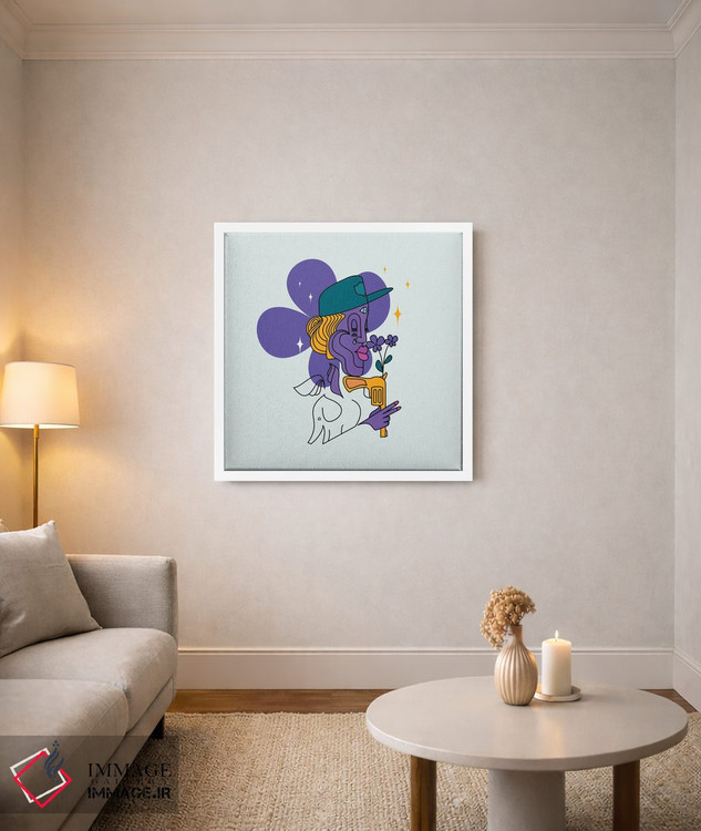 تابلو دکوراتیو بنفشه ها بالاتر از خشونت اثر کولورمور - D2W