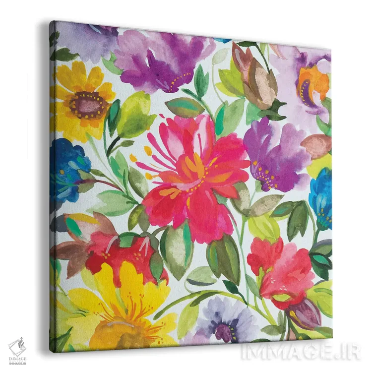 تابلو دکوراتیو ختمی ۲ اثر کیم پارکر - نمای پرسپکتیو محصول