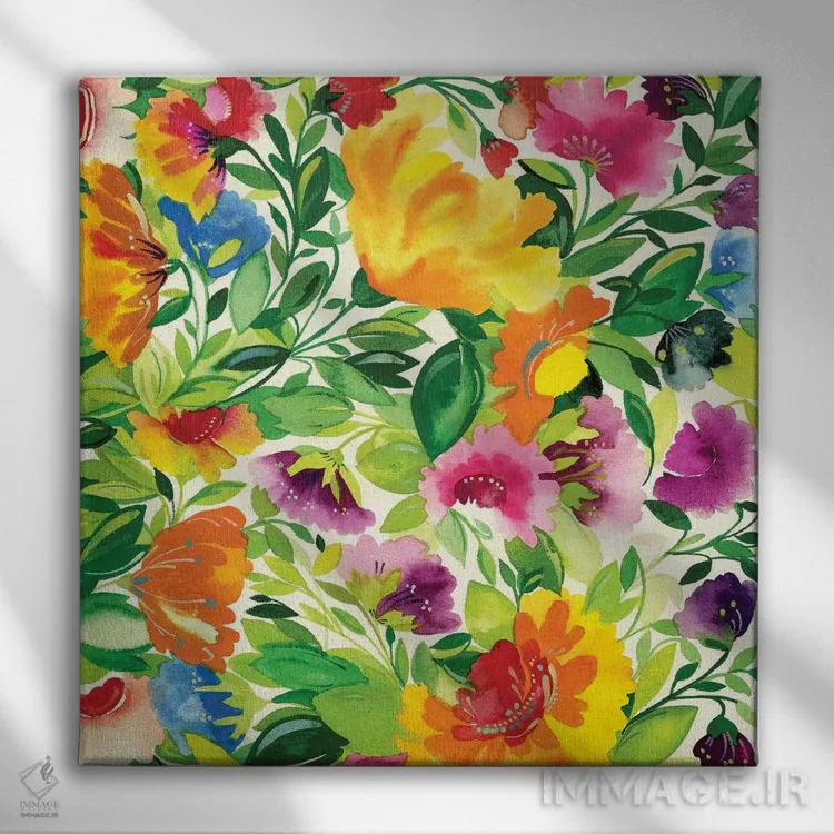 تابلو دکوراتیو دسته گل تیرماه ۲ اثر کیم پارکر - نمای روبهرو روی دیوار