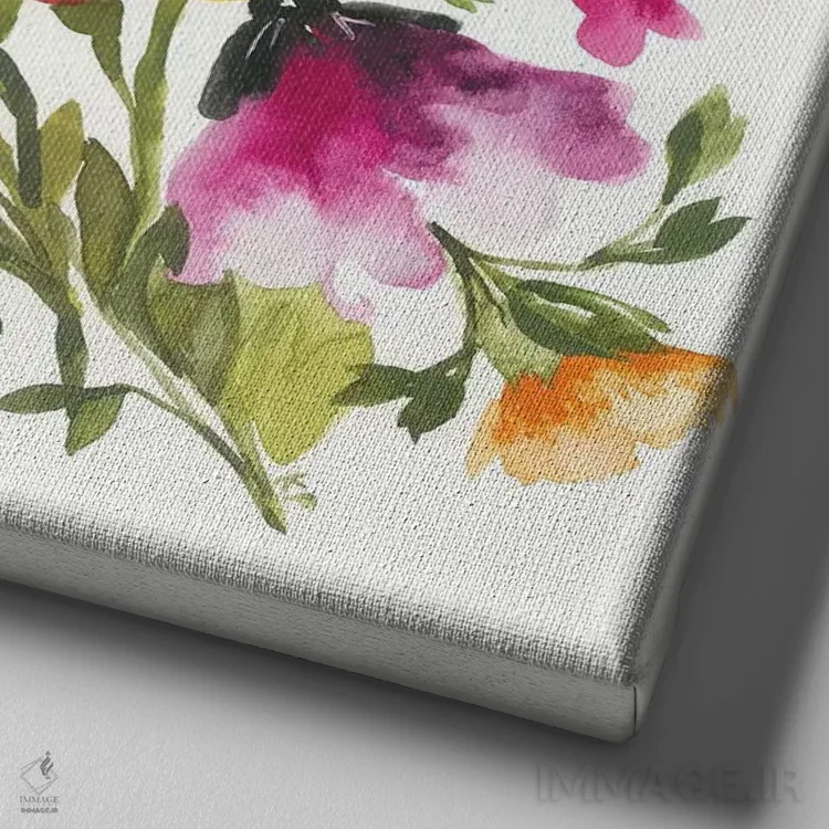 تابلو دکوراتیو باغ عشق اثر کیم پارکر - نمای نزدیک بافت بوم