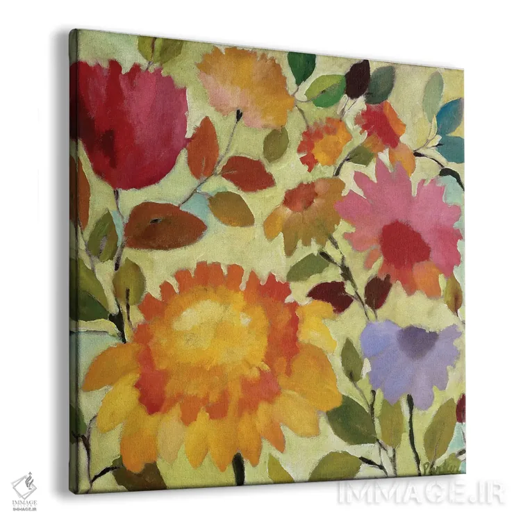 تابلو دکوراتیو کوکب نارنجی اثر کیم پارکر - نمای پرسپکتیو محصول