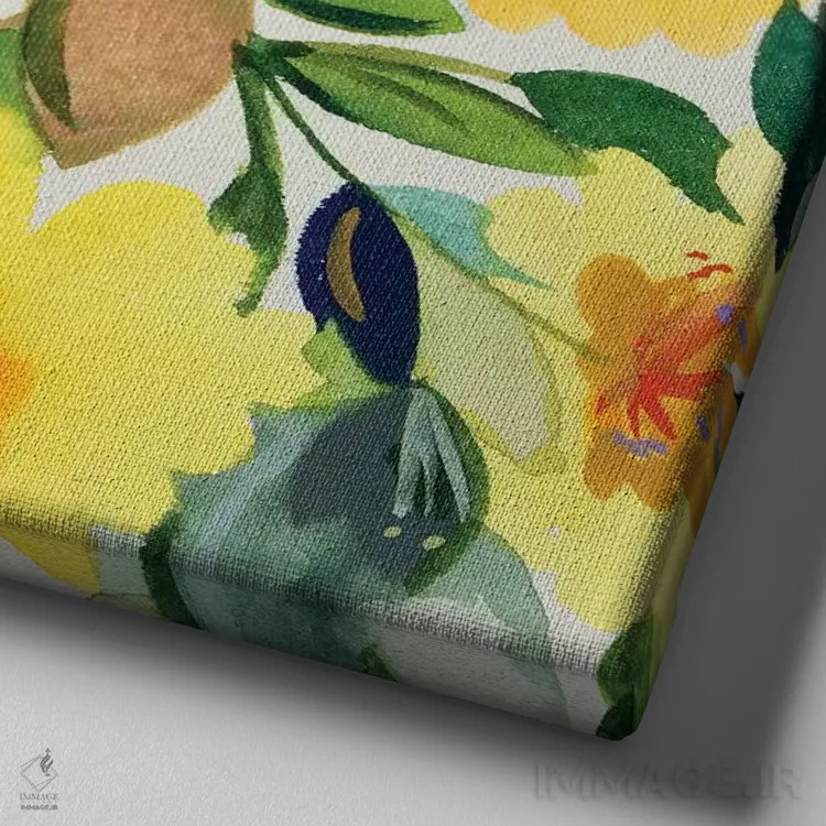 تابلو دکوراتیو زینیاهای اسطوخودوسی ۲ اثر کیم پارکر - نمای نزدیک بافت بوم