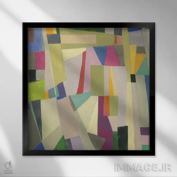 تابلو انتزاعی لندن اثر کیم پارکر - نمای قابدار مشکی