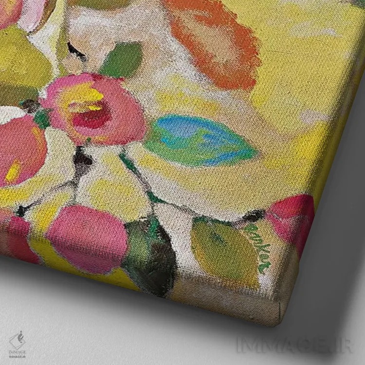 تابلو دکوراتیو باغ اقیانوسی اثر کیم پارکر - نمای نزدیک بافت بوم