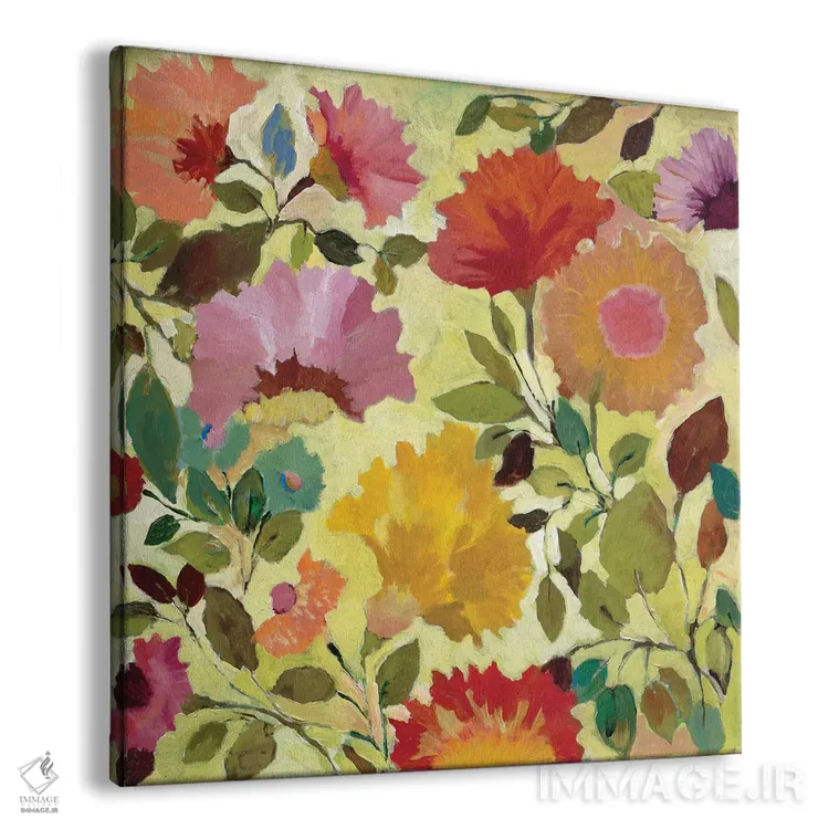 تابلو دکوراتیو گل شاه پسند اثر کیم پارکر - نمای پرسپکتیو محصول