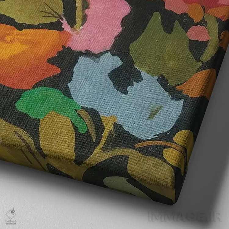 تابلو دکوراتیو خاطرات پاریس اثر کیم پارکر - نمای نزدیک بافت بوم