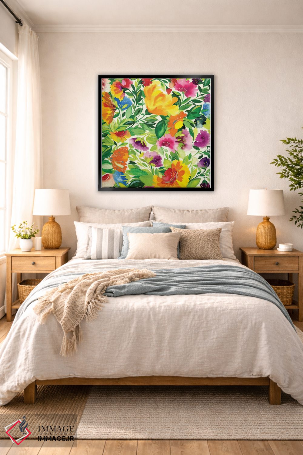 تابلو دکوراتیو دسته گل تیرماه ۲ اثر کیم پارکر - D6B