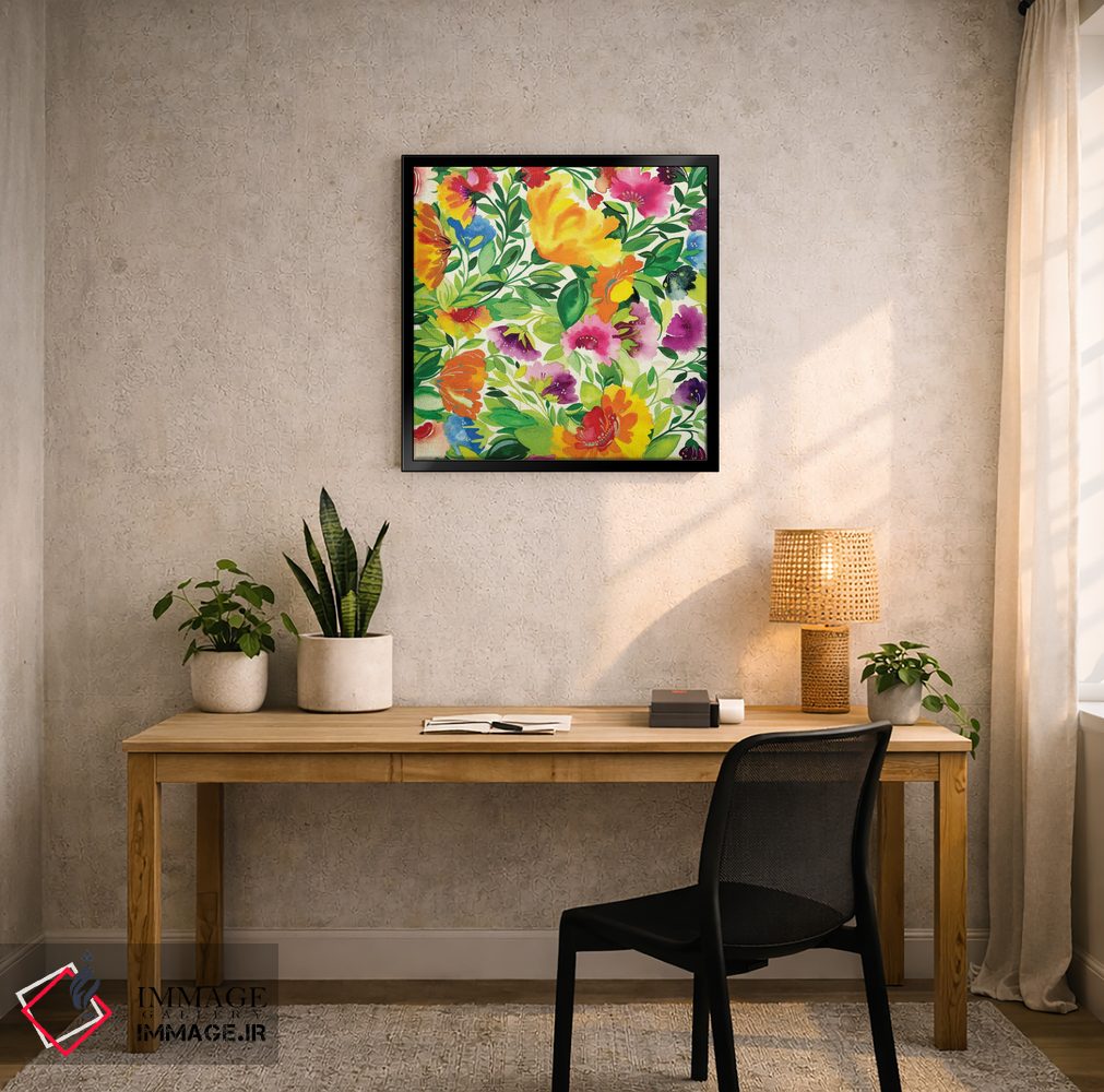 تابلو دکوراتیو دسته گل تیرماه ۲ اثر کیم پارکر - D5B