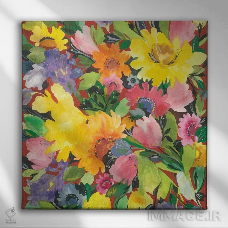 تابلو دکوراتیو باغ روسی اثر کیم پارکر - نمای روبهرو روی دیوار