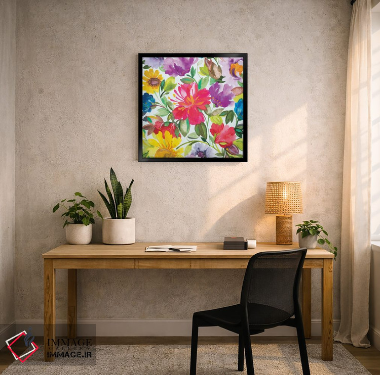 تابلو دکوراتیو ختمی ۲ اثر کیم پارکر - D6B