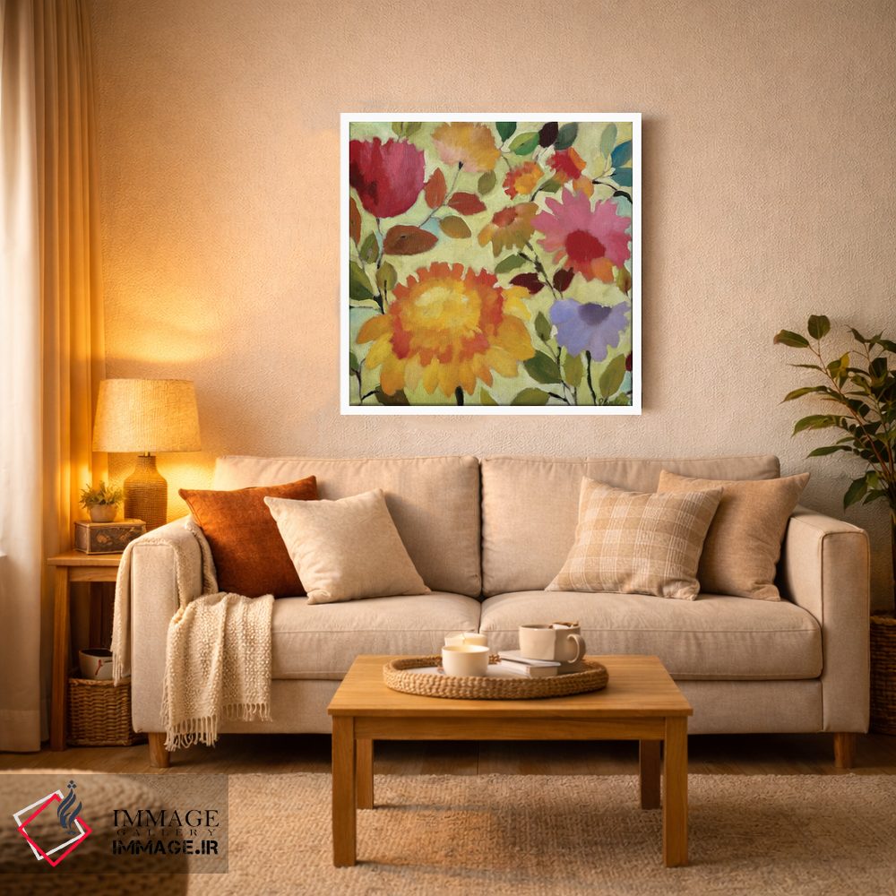 تابلو دکوراتیو کوکب نارنجی اثر کیم پارکر - D2W