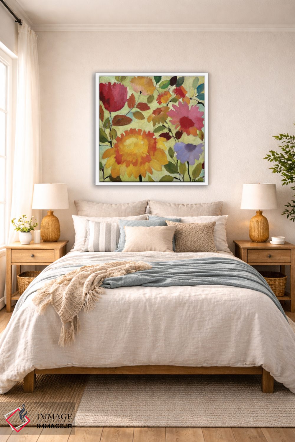 تابلو دکوراتیو کوکب نارنجی اثر کیم پارکر - D4W