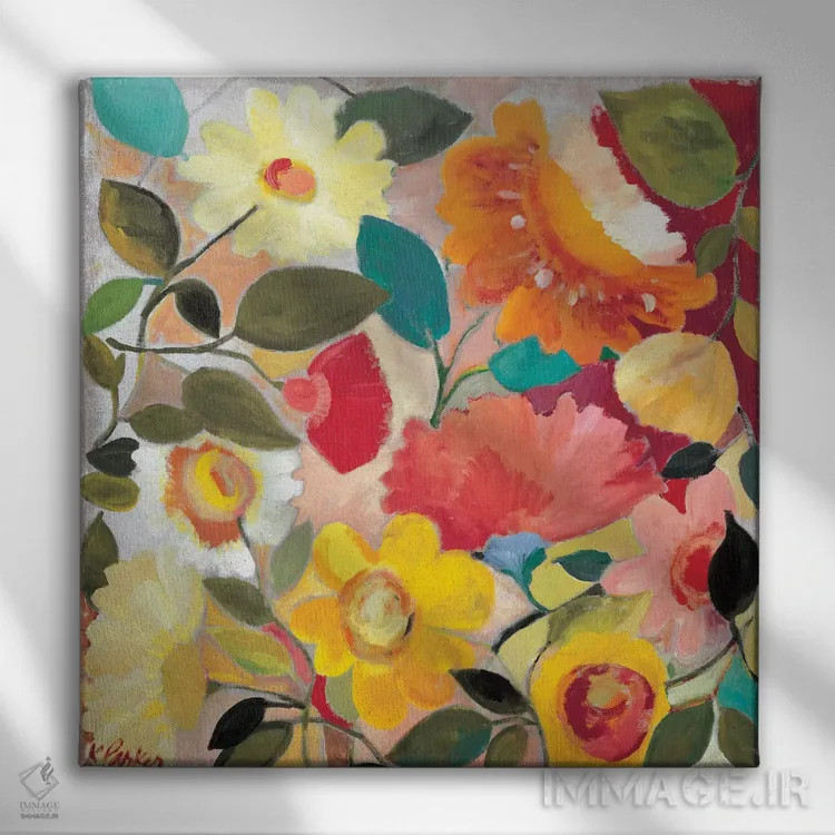 تابلو دکوراتیو باغ سرسبز اثر کیم پارکر - نمای روبهرو روی دیوار