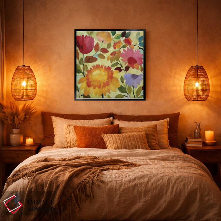 تابلو دکوراتیو کوکب نارنجی اثر کیم پارکر - D6B