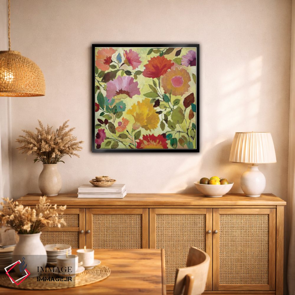 تابلو دکوراتیو گل شاه پسند اثر کیم پارکر - D1B
