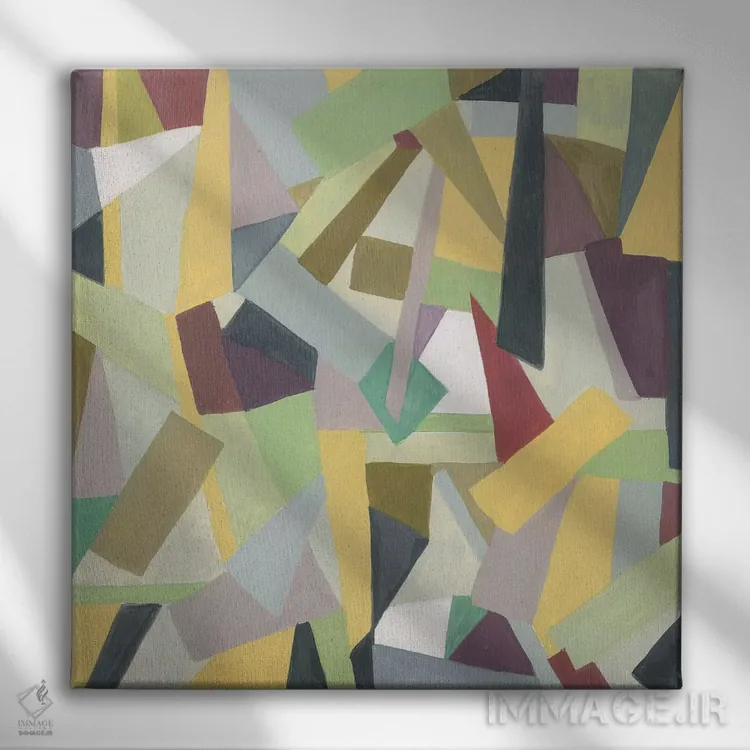 تابلو انتزاعی سانفرانسیسکو اثر کیم پارکر - نمای روبهرو روی دیوار