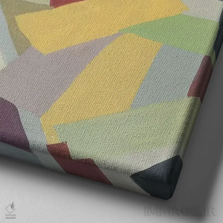 تابلو انتزاعی سانفرانسیسکو اثر کیم پارکر - نمای نزدیک بافت بوم