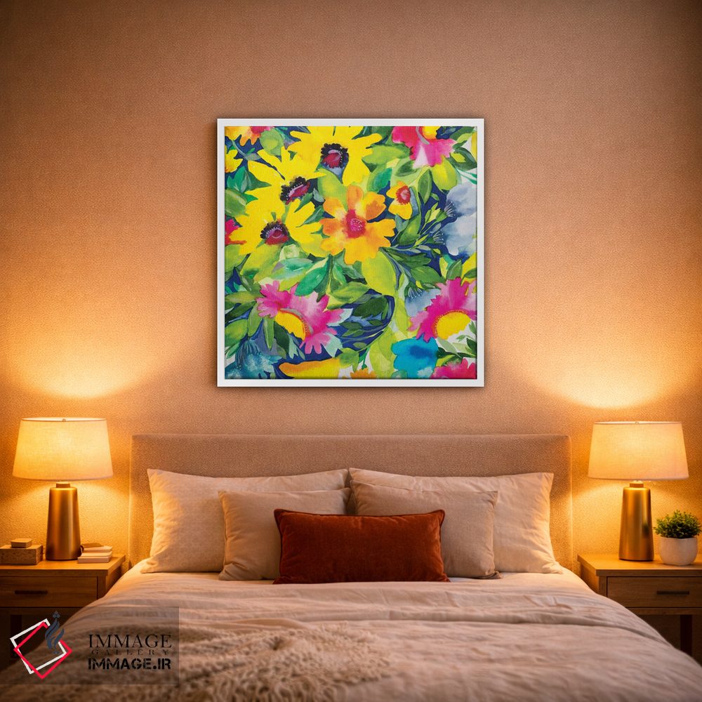 تابلو دکوراتیو جزئیات دسته گل تابستانی اثر کیم پارکر - D1W