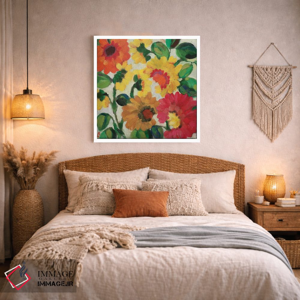 تابلو دکوراتیو زینیاهای زرد اثر کیم پارکر - D3W