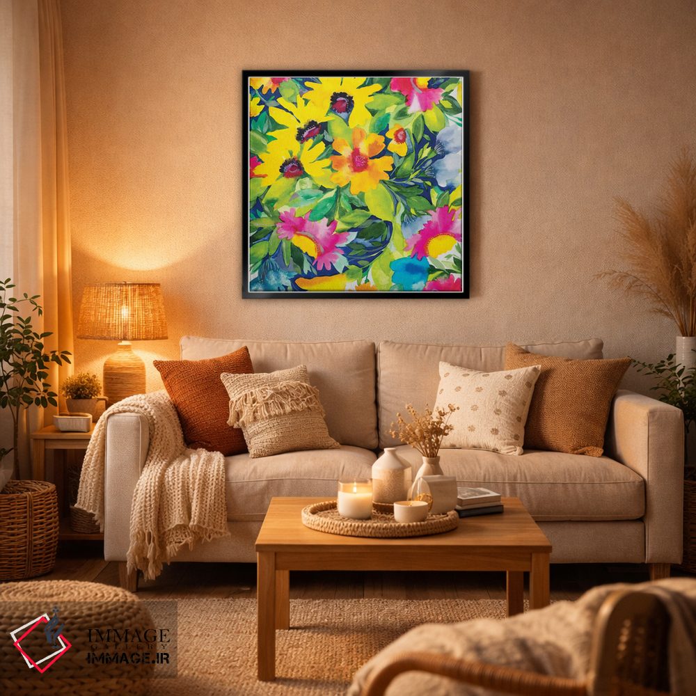 تابلو دکوراتیو جزئیات دسته گل تابستانی اثر کیم پارکر - D6B