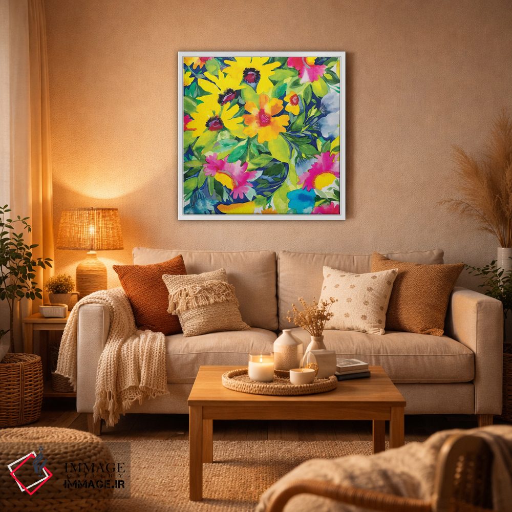 تابلو دکوراتیو جزئیات دسته گل تابستانی اثر کیم پارکر - D5W