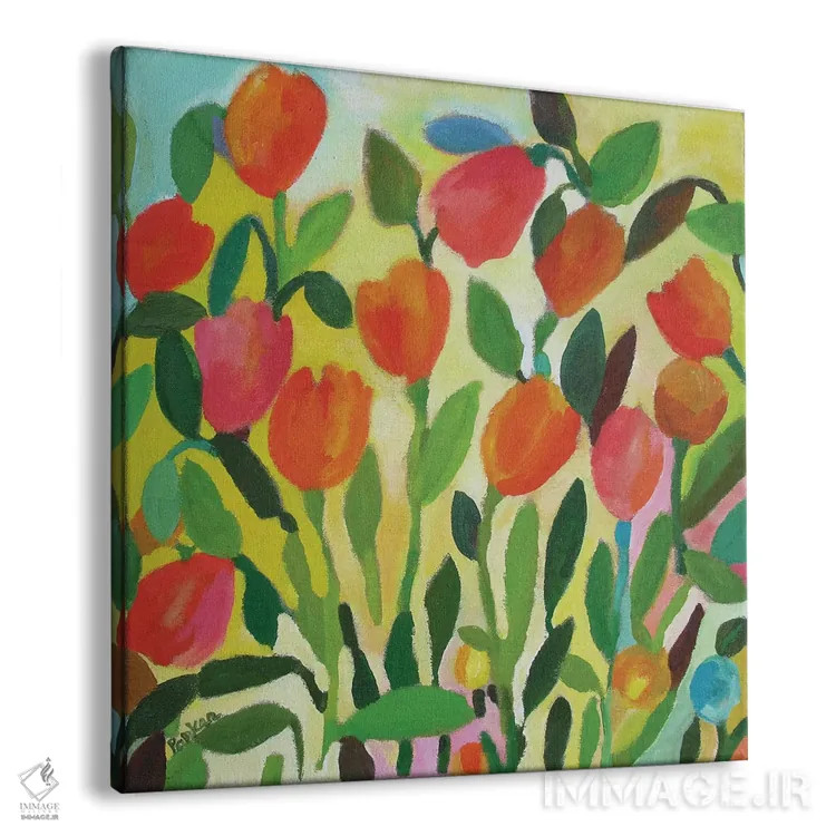تابلو دکوراتیو باغ لاله اثر کیم پارکر - نمای پرسپکتیو محصول