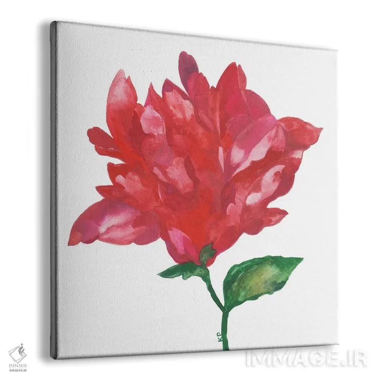 تابلو دکوراتیو مگنولیای قرمز اثر کیم پارکر - نمای پرسپکتیو محصول