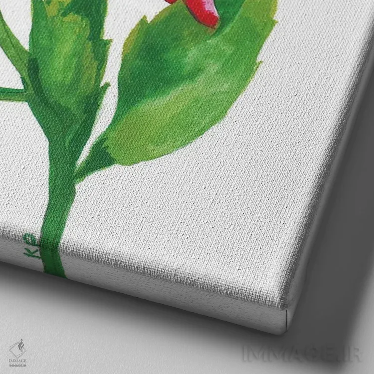 تابلو دکوراتیو مگنولیای ستاره ای سلطنتی اثر کیم پارکر - نمای نزدیک بافت بوم