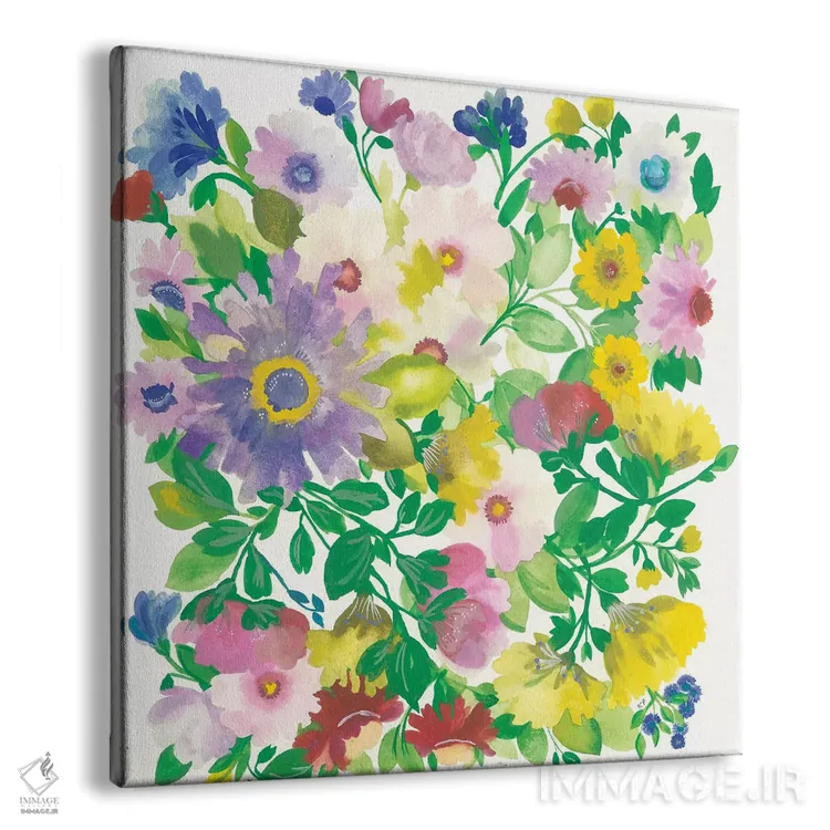 تابلو دکوراتیو دسته گل درخت گل یخ ۱ اثر کیم پارکر - نمای پرسپکتیو محصول