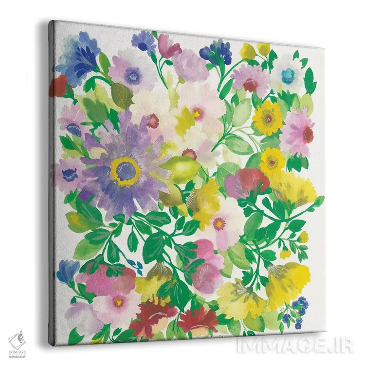 تابلو دکوراتیو دسته گل درخت گل یخ ۱ اثر کیم پارکر - نمای پرسپکتیو محصول