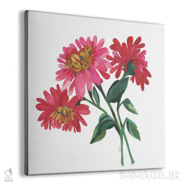 تابلو دکوراتیو سه زینیا اثر کیم پارکر - نمای پرسپکتیو محصول