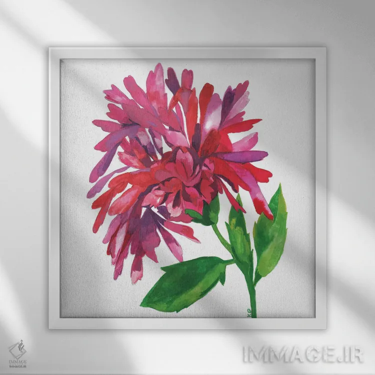 تابلو دکوراتیو مگنولیای ستاره ای سلطنتی اثر کیم پارکر - نمای قابدار سفید