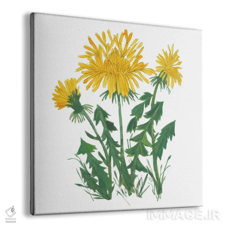 تابلو مدرن سه قاصدک اثر کیم پارکر - نمای پرسپکتیو محصول