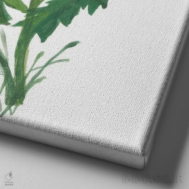 تابلو مدرن سه قاصدک اثر کیم پارکر - نمای نزدیک بافت بوم