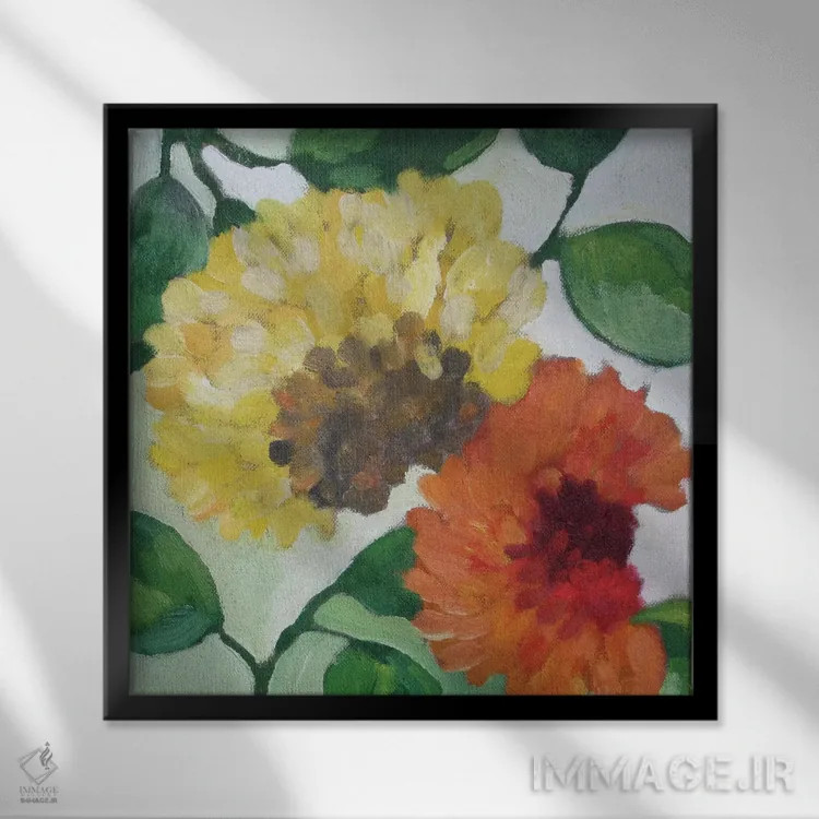 تابلو دکوراتیو باغ گابریل ۱ اثر کیم پارکر - نمای قابدار مشکی