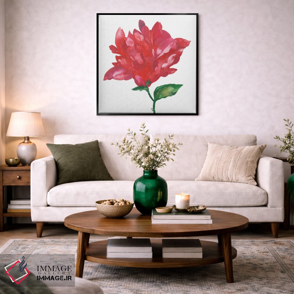 تابلو دکوراتیو مگنولیای قرمز اثر کیم پارکر - D3B