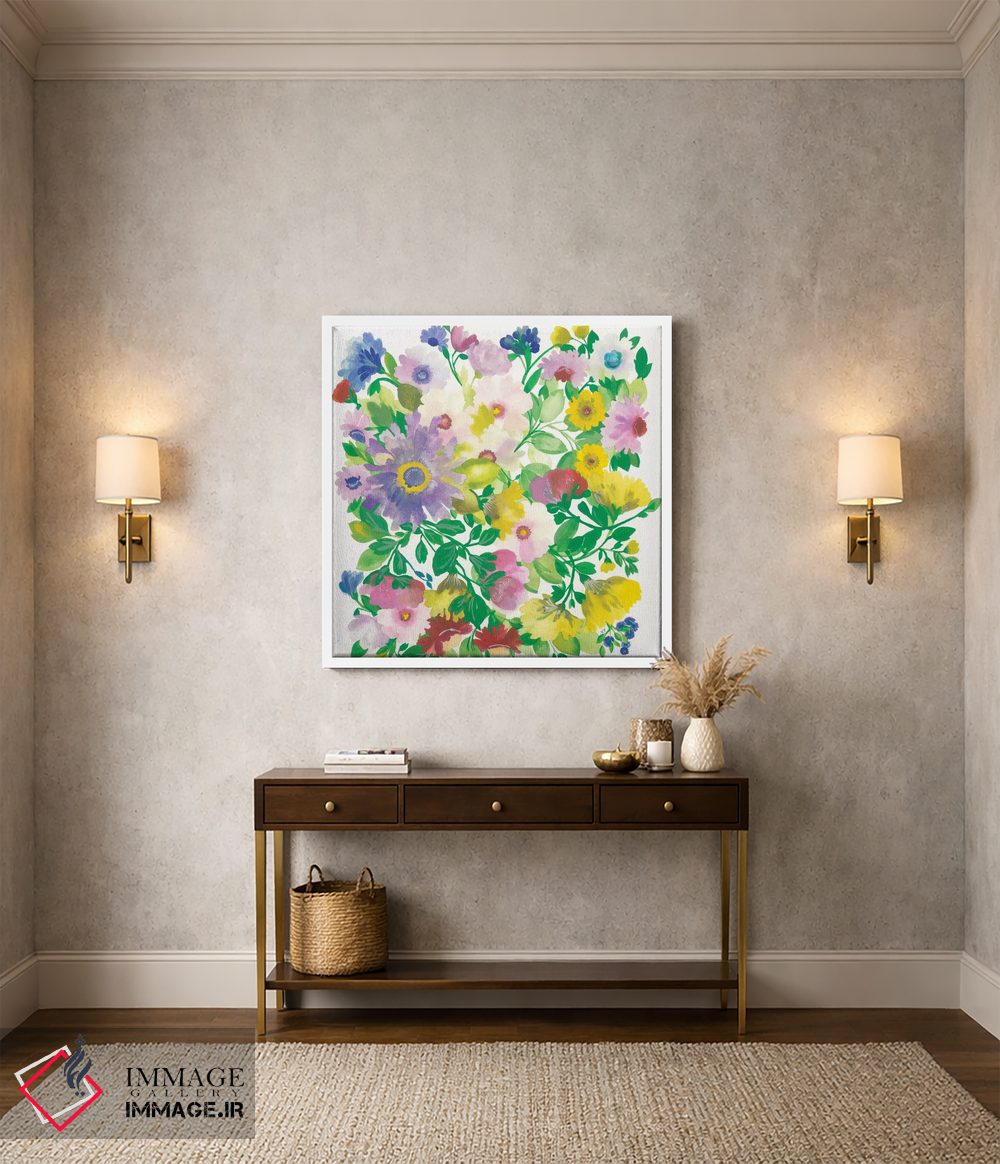 تابلو دکوراتیو دسته گل درخت گل یخ ۱ اثر کیم پارکر - D2W