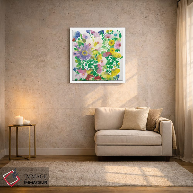 تابلو دکوراتیو دسته گل درخت گل یخ ۱ اثر کیم پارکر - D1W