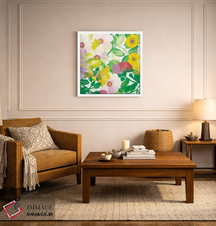 تابلو دکوراتیو دسته گل درخت گل یخ ۳ اثر کیم پارکر - D5W