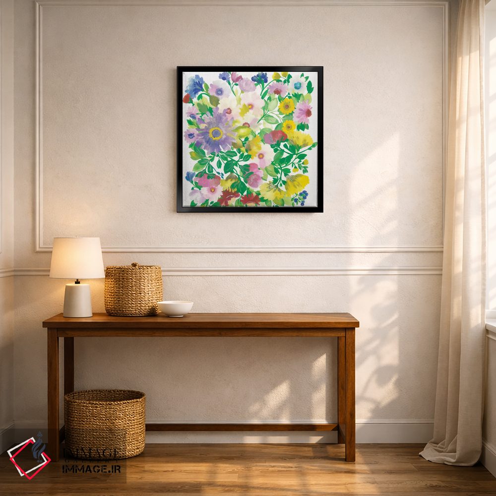 تابلو دکوراتیو دسته گل درخت گل یخ ۱ اثر کیم پارکر - D6B