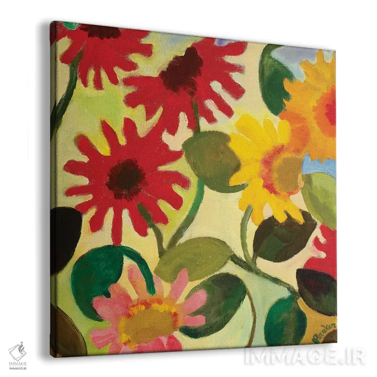 تابلو دکوراتیو مروارید ژربر ۱ اثر کیم پارکر - نمای پرسپکتیو محصول