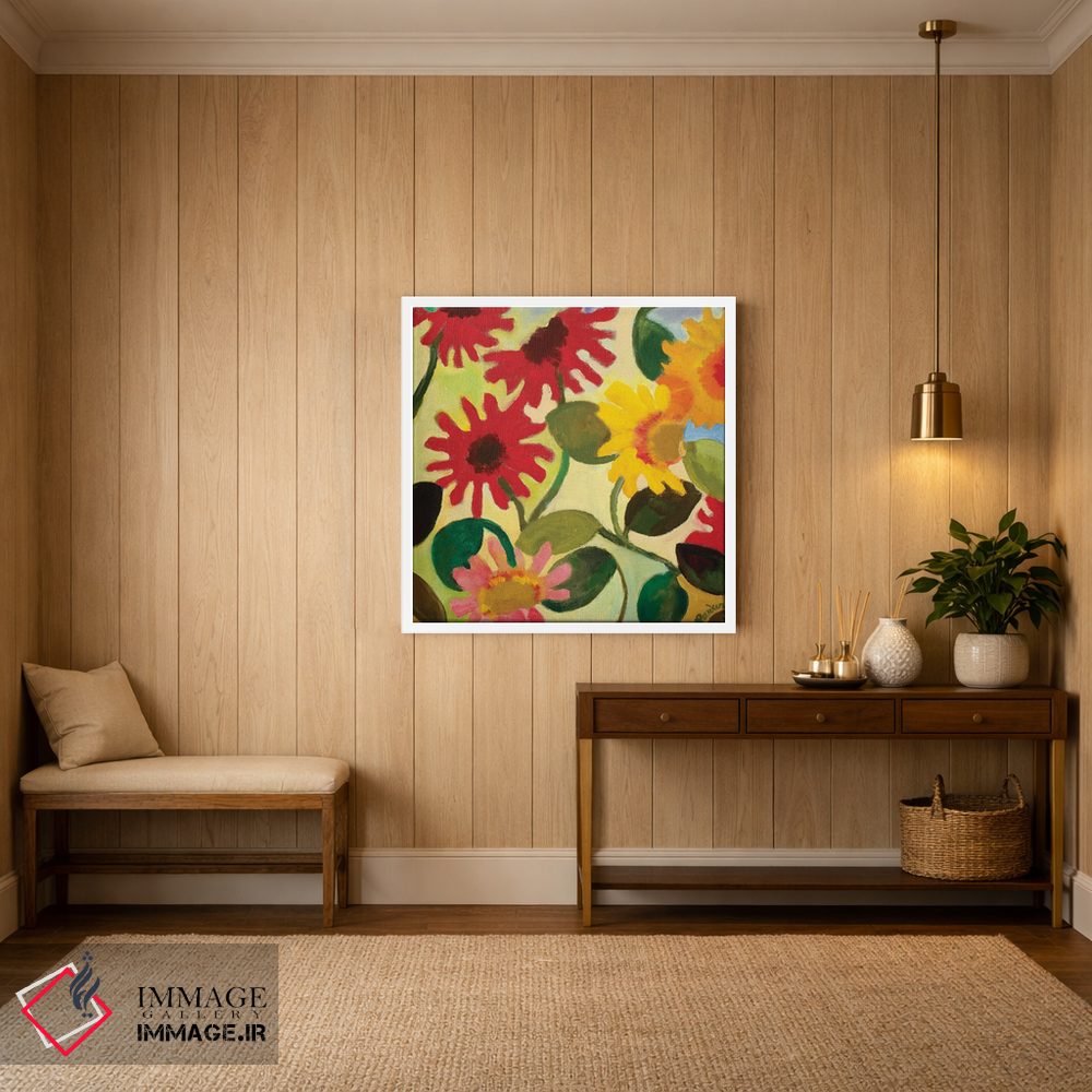 تابلو دکوراتیو مروارید ژربر ۱ اثر کیم پارکر - D2W