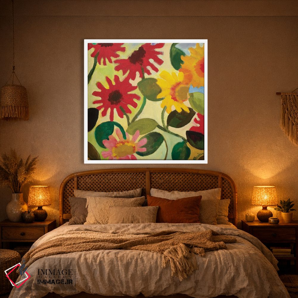 تابلو دکوراتیو مروارید ژربر ۱ اثر کیم پارکر - D1W