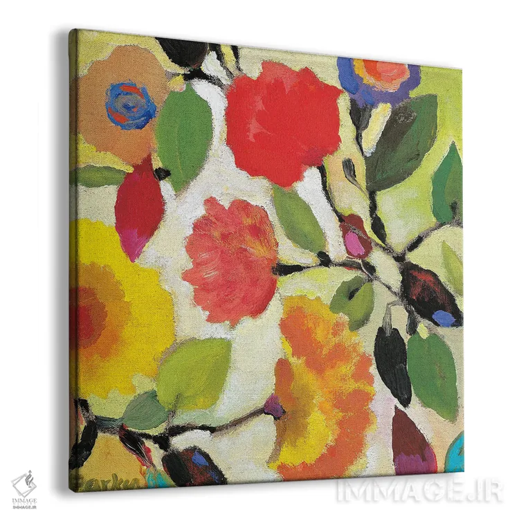 تابلو دکوراتیو کاشی گل دار ۳ اثر کیم پارکر - نمای پرسپکتیو محصول