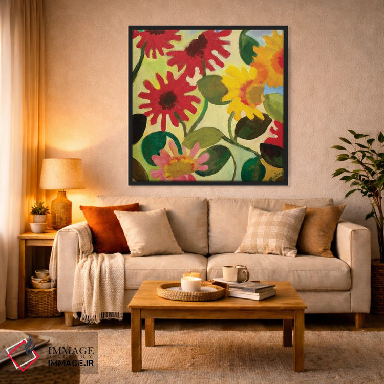 تابلو دکوراتیو مروارید ژربر ۱ اثر کیم پارکر - D3B